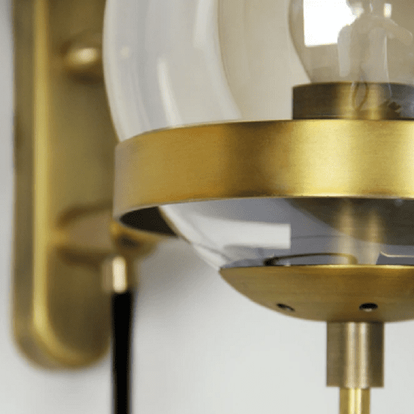 Dexter glass orb wall light