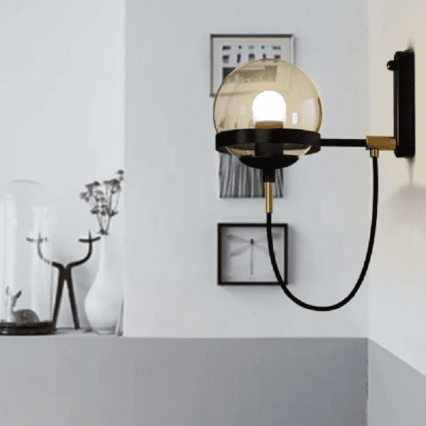 Dexter glass orb wall light