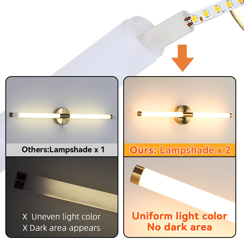 EB Long Wall Sconces Double Lampshade Up Down