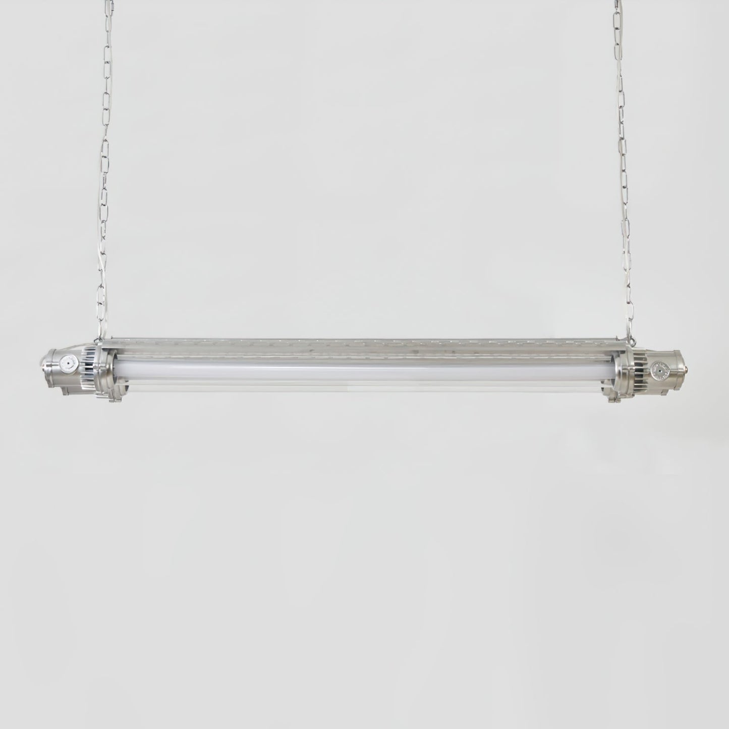 Double Tube Silver Chandelier