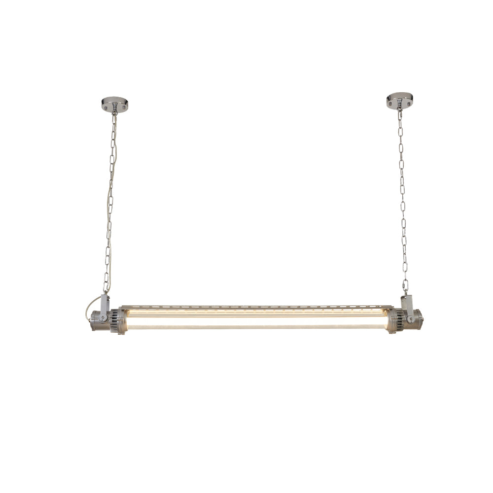 Double Tube Silver Chandelier