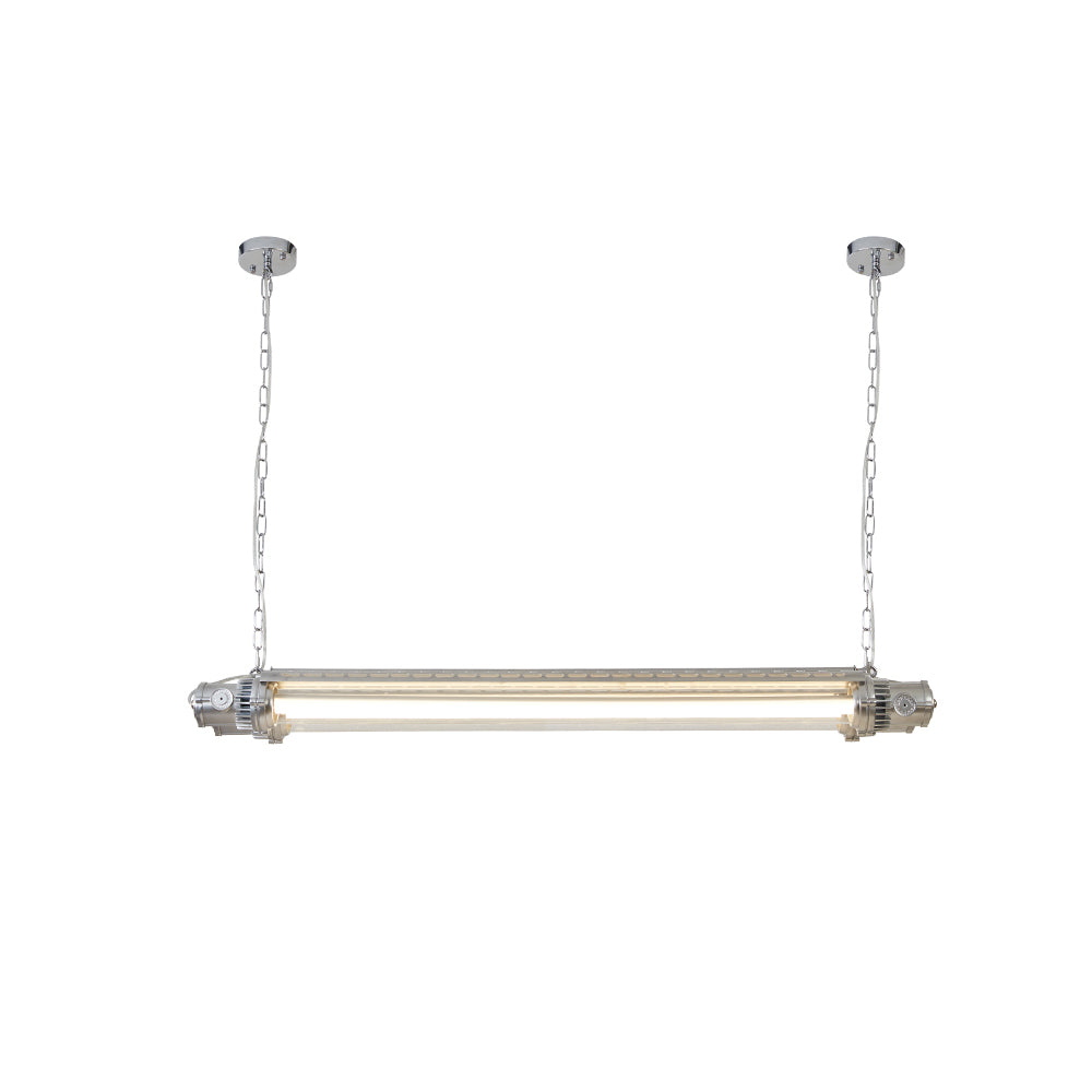 Double Tube Silver Chandelier