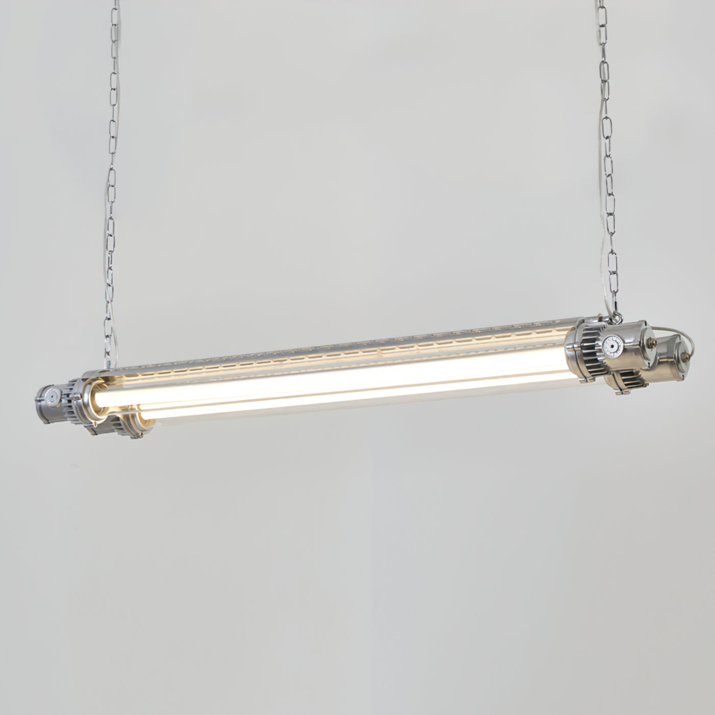 Double Tube Silver Chandelier