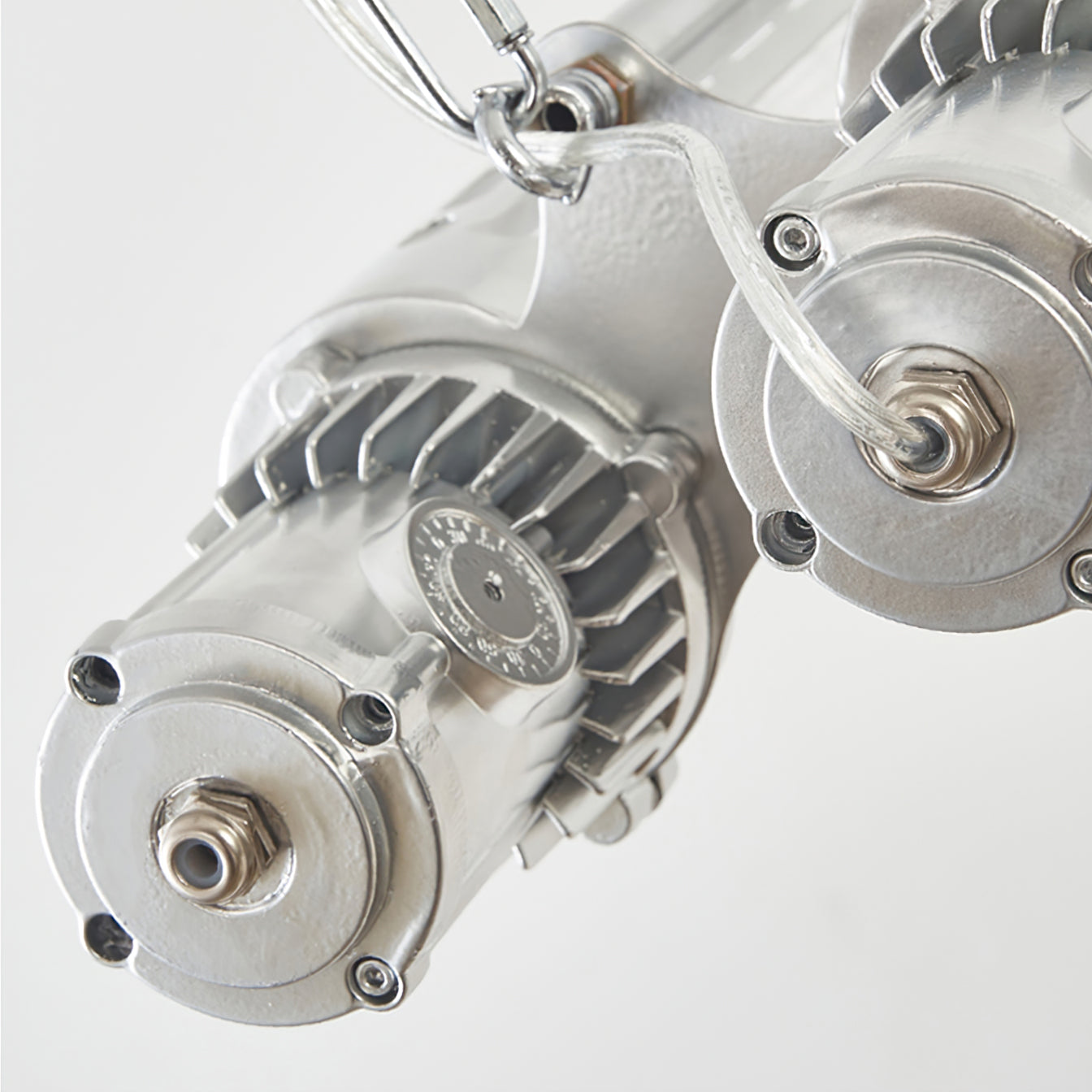 Double Tube Silver Chandelier