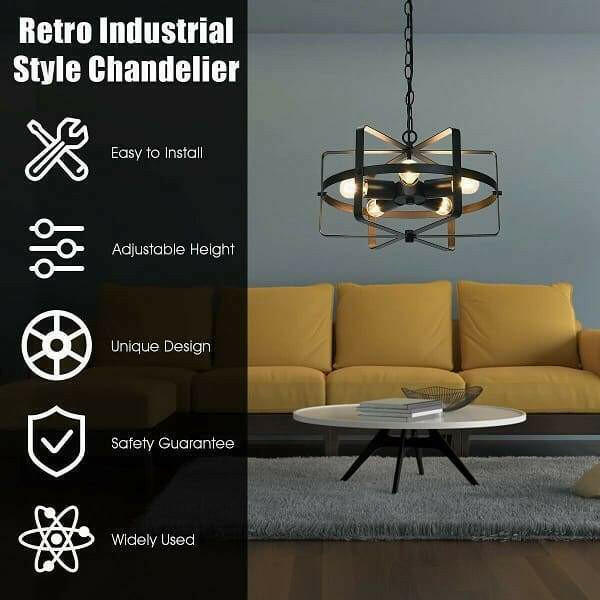 Drum - Metal Drum Shape Industrial Pendant Light
