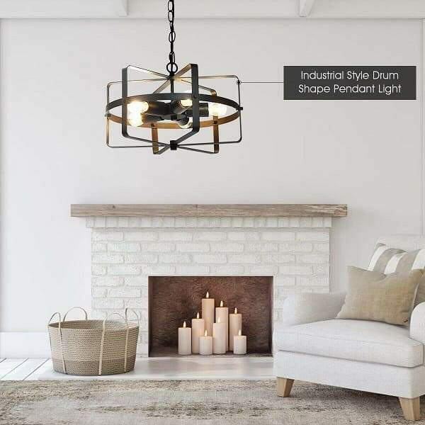 Drum - Metal Drum Shape Industrial Pendant Light