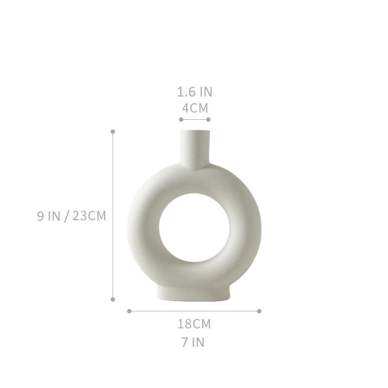 Ivory Ceramic Vase - Handcrafted