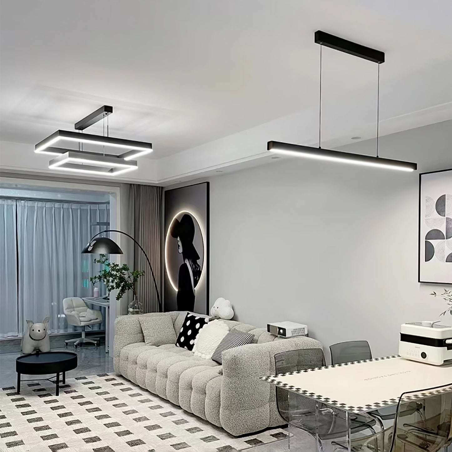 Edge Linear Island Chandelier