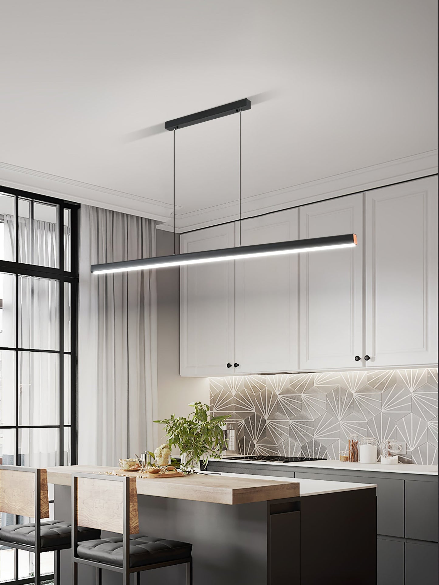 Edge Linear Island Chandelier