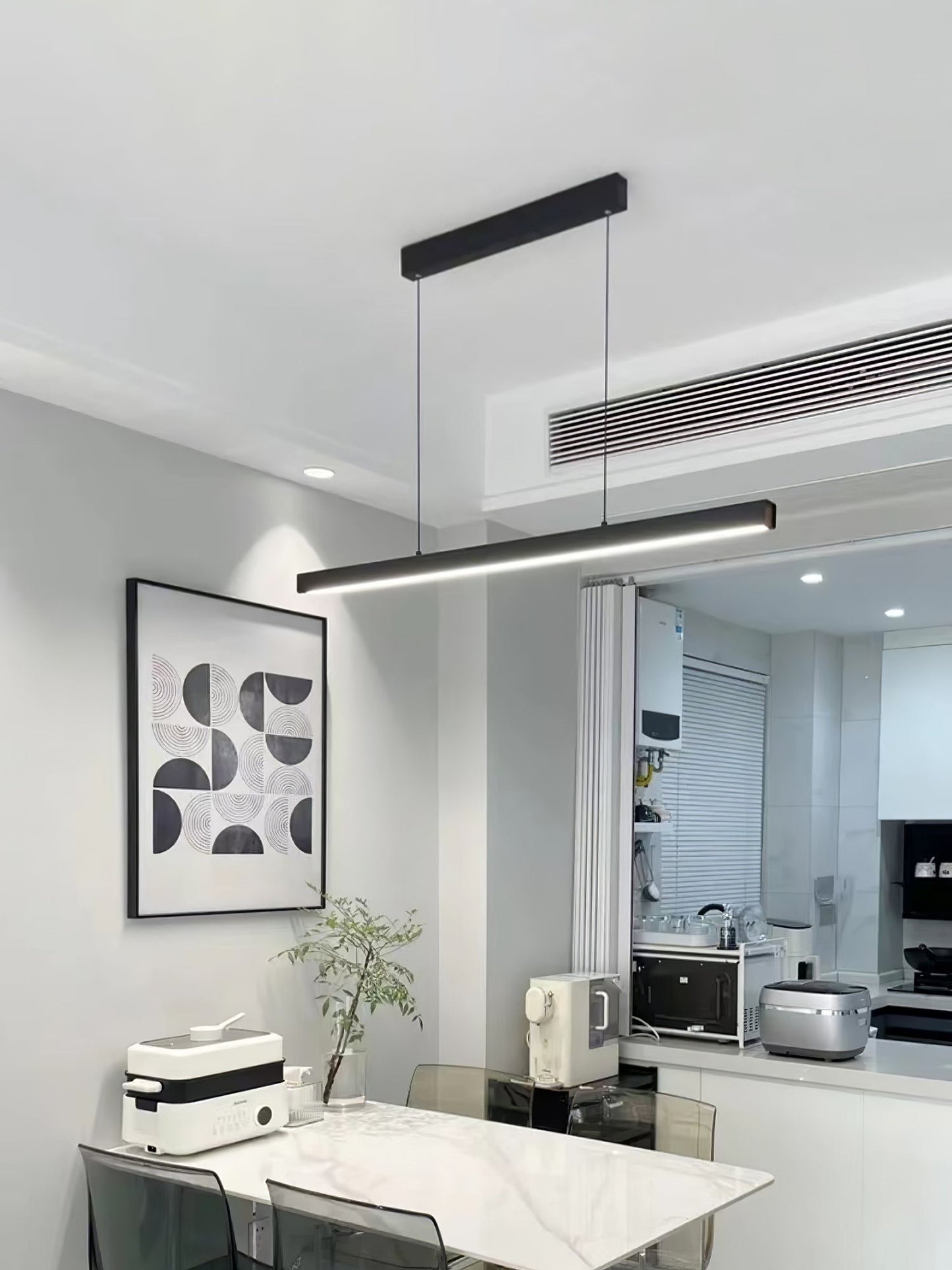 Edge Linear Island Chandelier