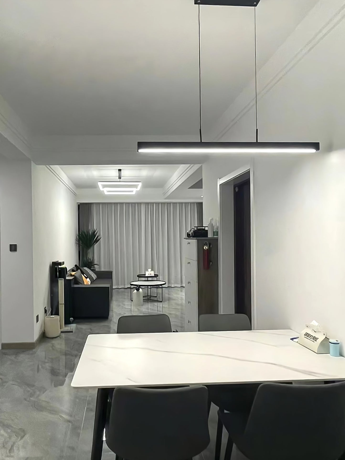 Edge Linear Island Chandelier