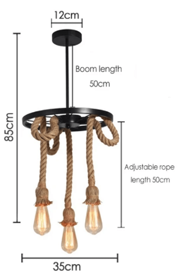 Edison - Rope Pendant Light