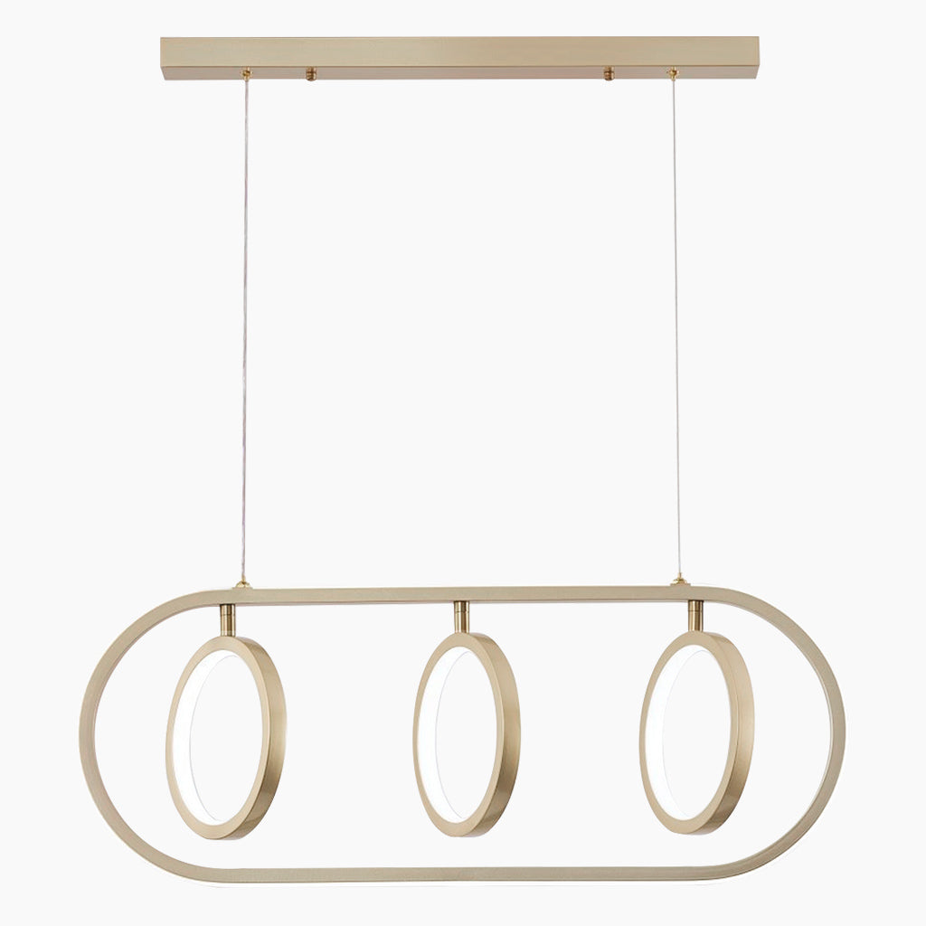 Chandelier Hanging Pendant Light Unique Elegant Wrought Iron, 3 Ring