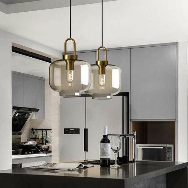 Emerald - Nordic Cognac Crystal Pendant Lights