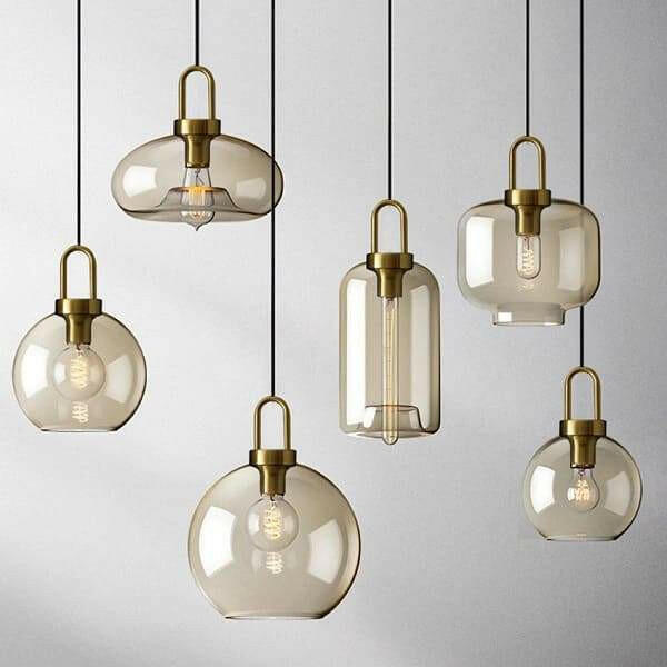 Emerald - Nordic Cognac Crystal Pendant Lights