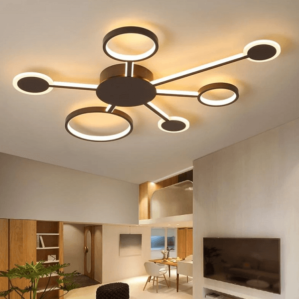 Euro Circular - Wide Ceiling LED Light W/ 4-7 Arms