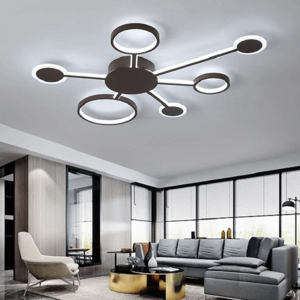 Euro Circular - Wide Ceiling LED Light W/ 4-7 Arms