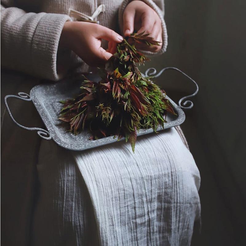 Zorya Rustic Metal Tray for Home Decor