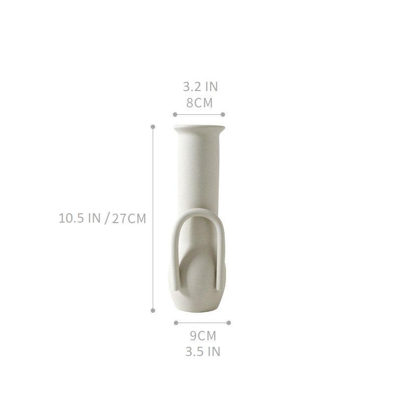 Ivory Ceramic Vase - Handcrafted
