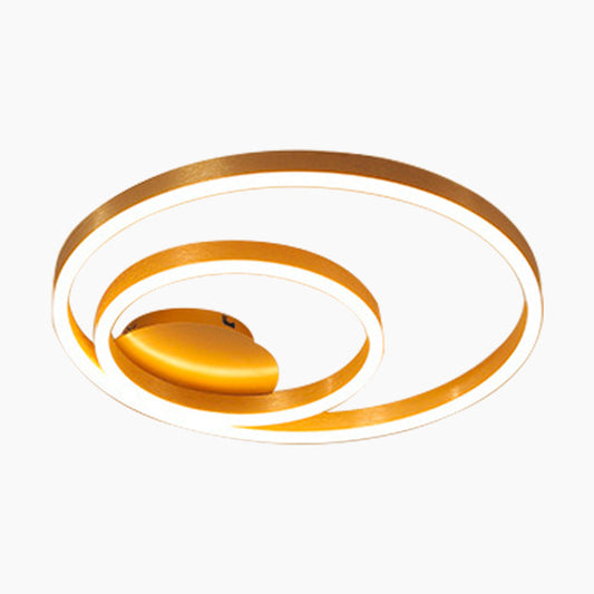 Flush Mount Ceiling Light LED Fashion Gold Circle Round, Aluminum