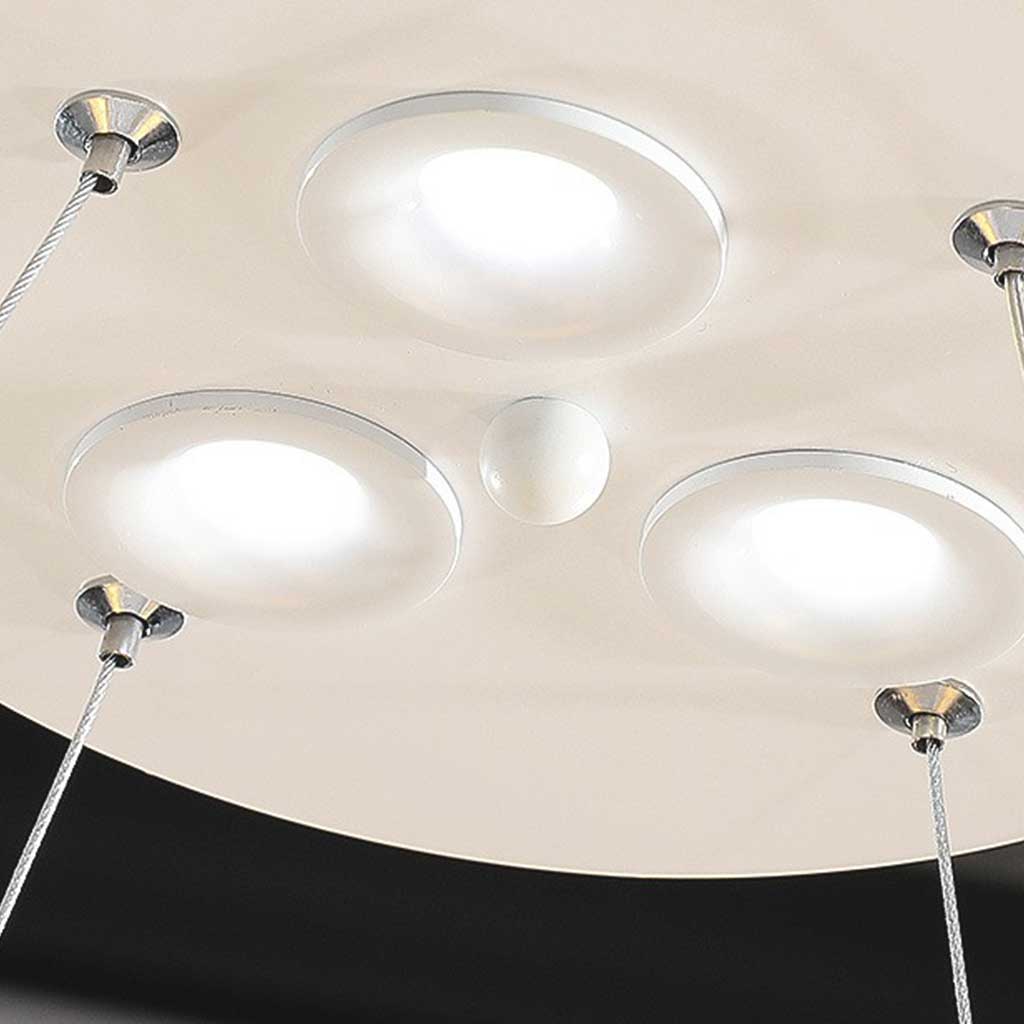 Feather Pendant Ceiling Light Unique Ring Fluffy, Pink / White