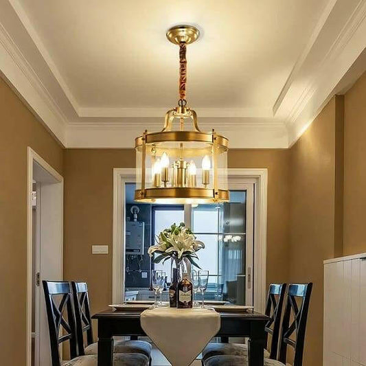 Finn - Gold Glass And Copper Chandelier