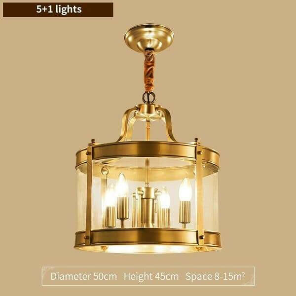 Finn - Gold Glass And Copper Chandelier