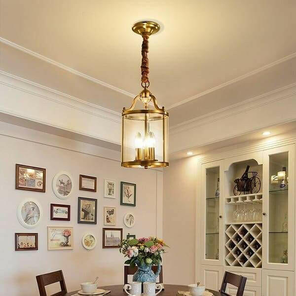 Finn - Gold Glass And Copper Chandelier
