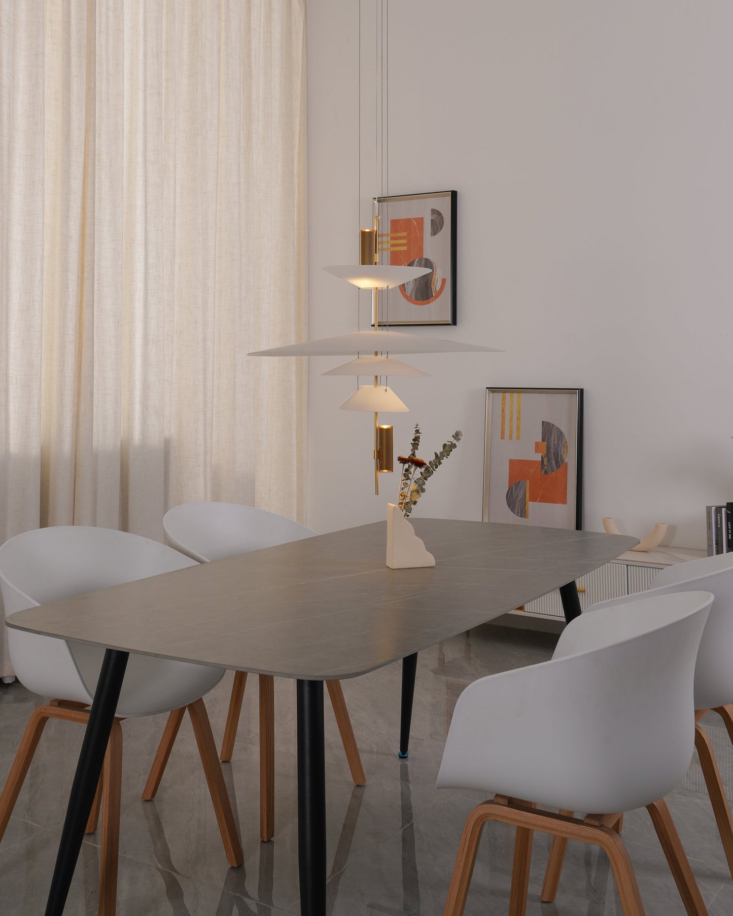 Modern Chandelier Flying Saucer Lamp UFO Hanging Light