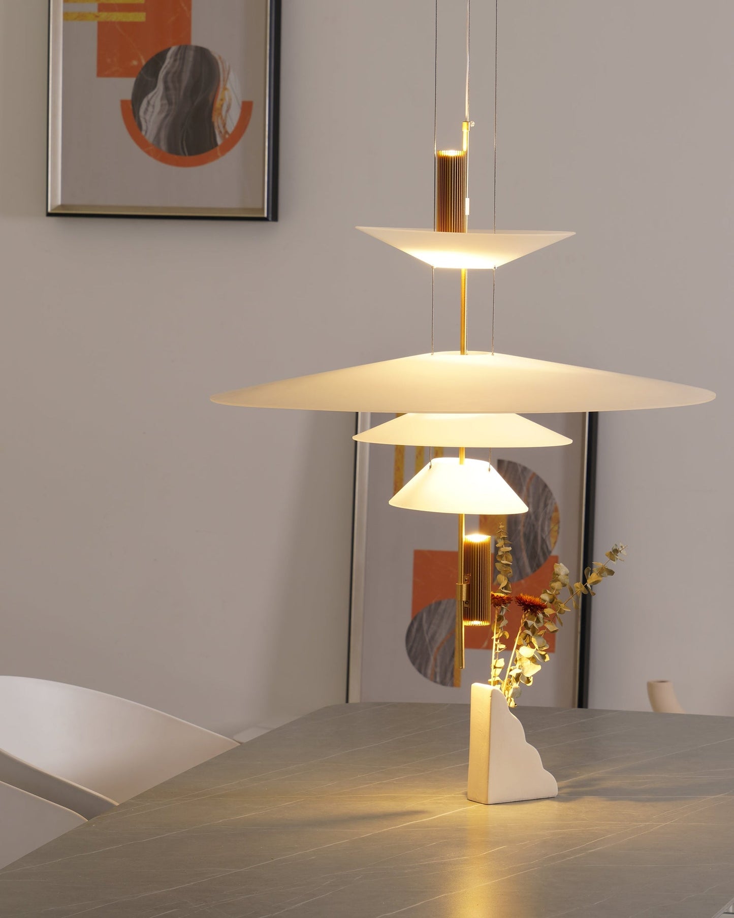 Modern Chandelier Flying Saucer Lamp UFO Hanging Light