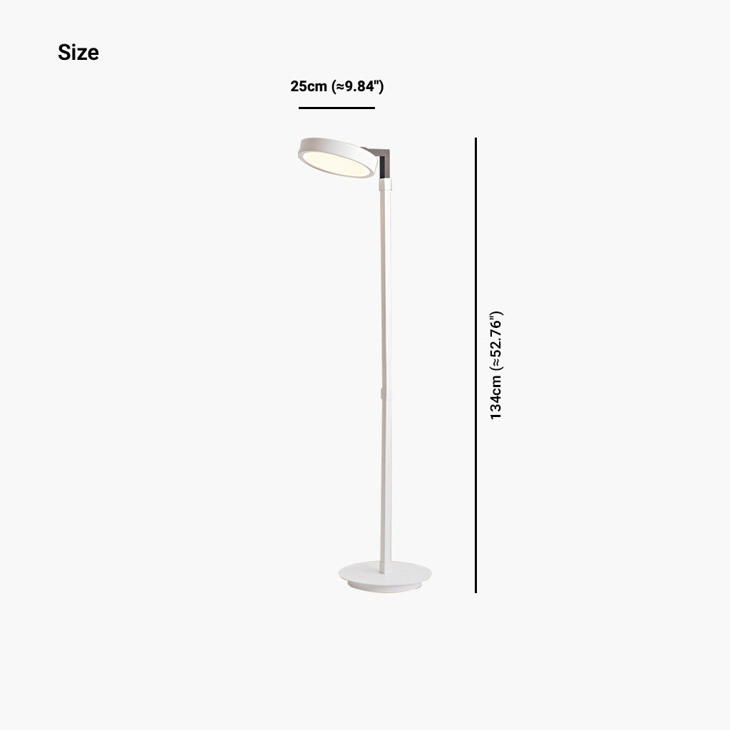 Floor Lamp Dimmable Adjustable LED Minimalist, White