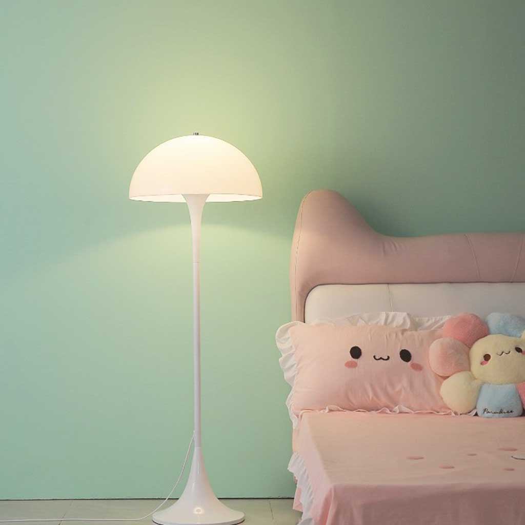 Floor Lamp Modern Simple Acrylic Dome Mushroom, White