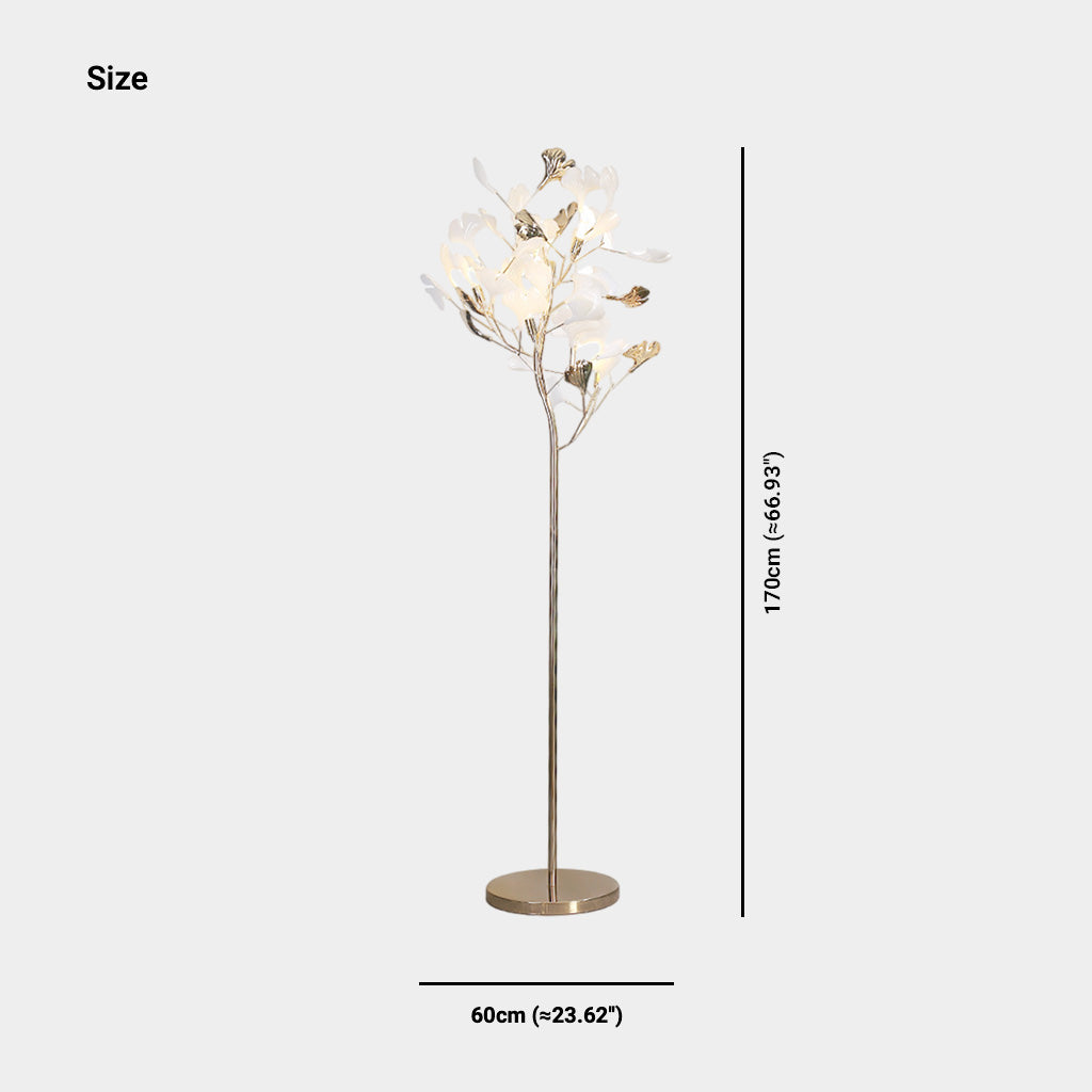 Floor Lamp Nordic Decorative Ceramic Ginkgo Leaves