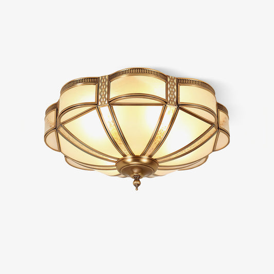 Floral Brass Ceiling Lamp