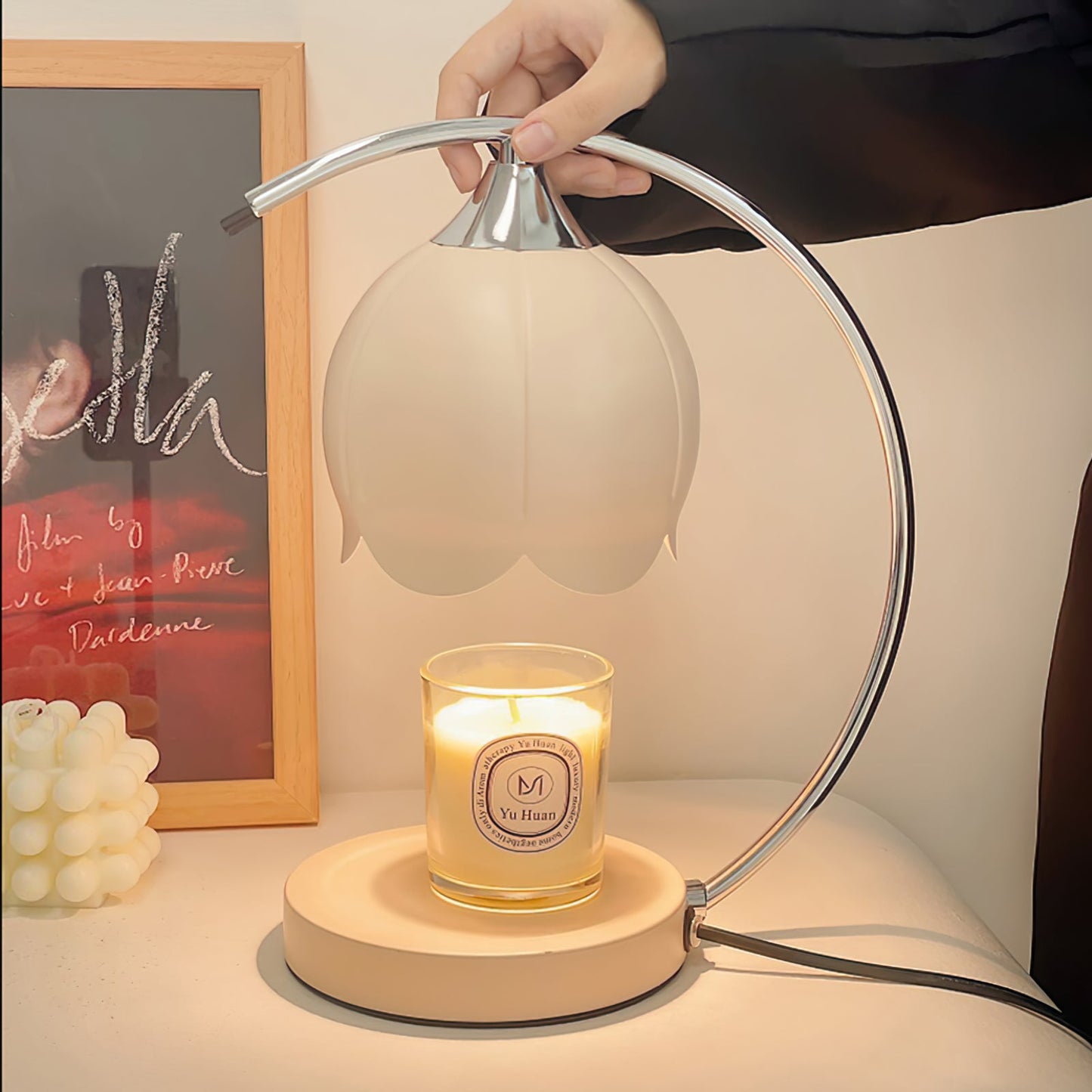 Floral Candle Table Lamp