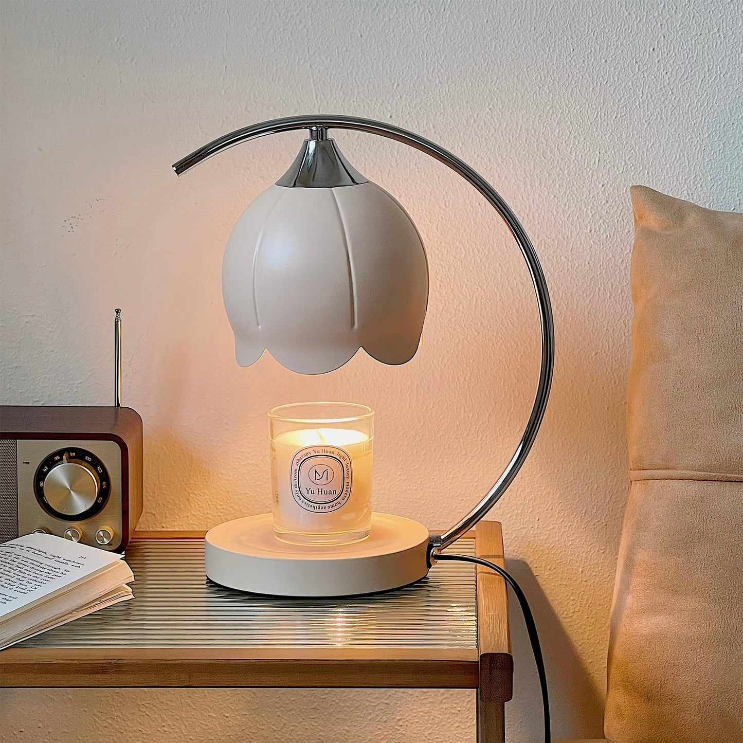 Floral Candle Table Lamp