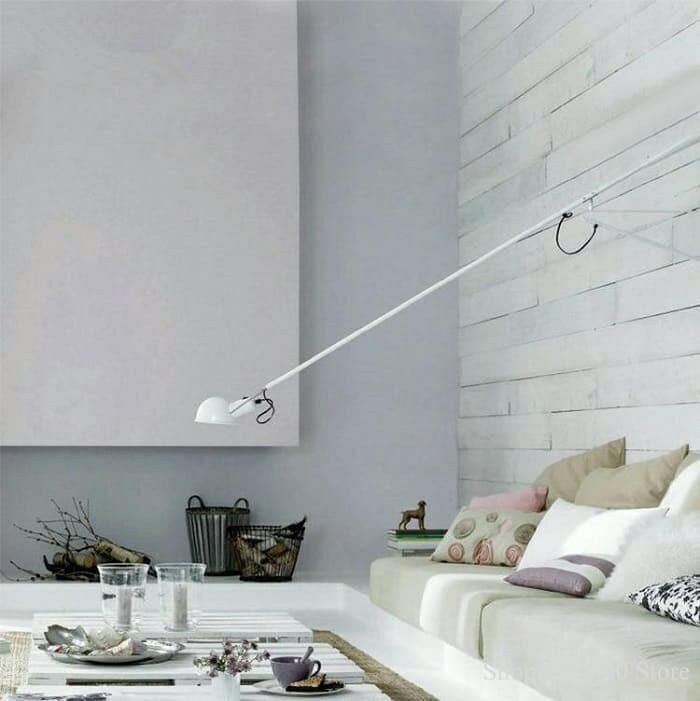 Flos - Minimalist Long Arm Wall Lamp with Socket