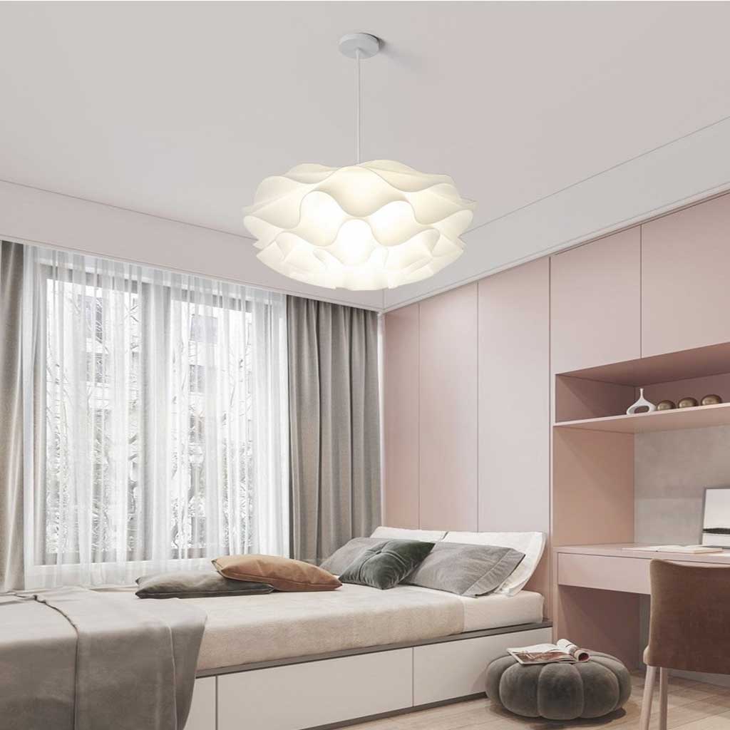 Chandelier Pendant Light Modern Elegant Acrylic Lotus Flower, White