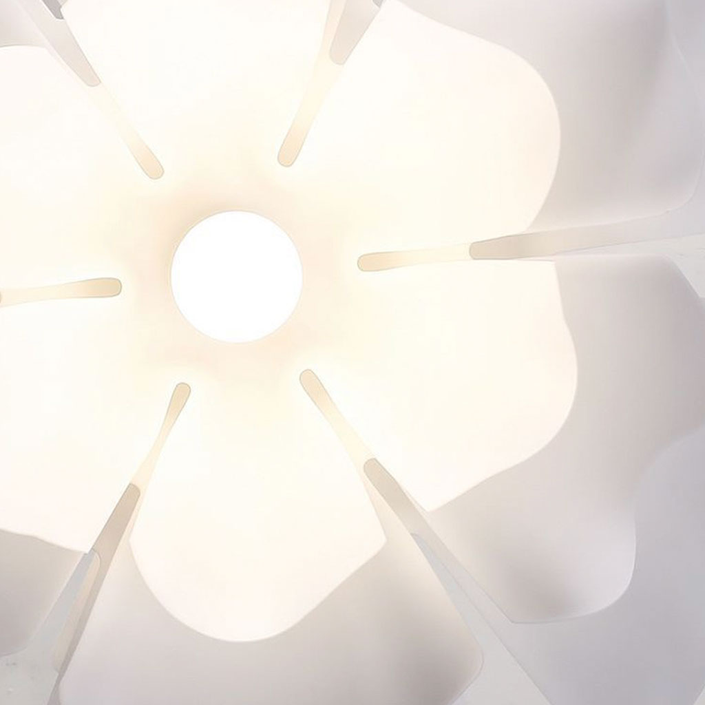 Chandelier Pendant Light Modern Elegant Acrylic Lotus Flower, White