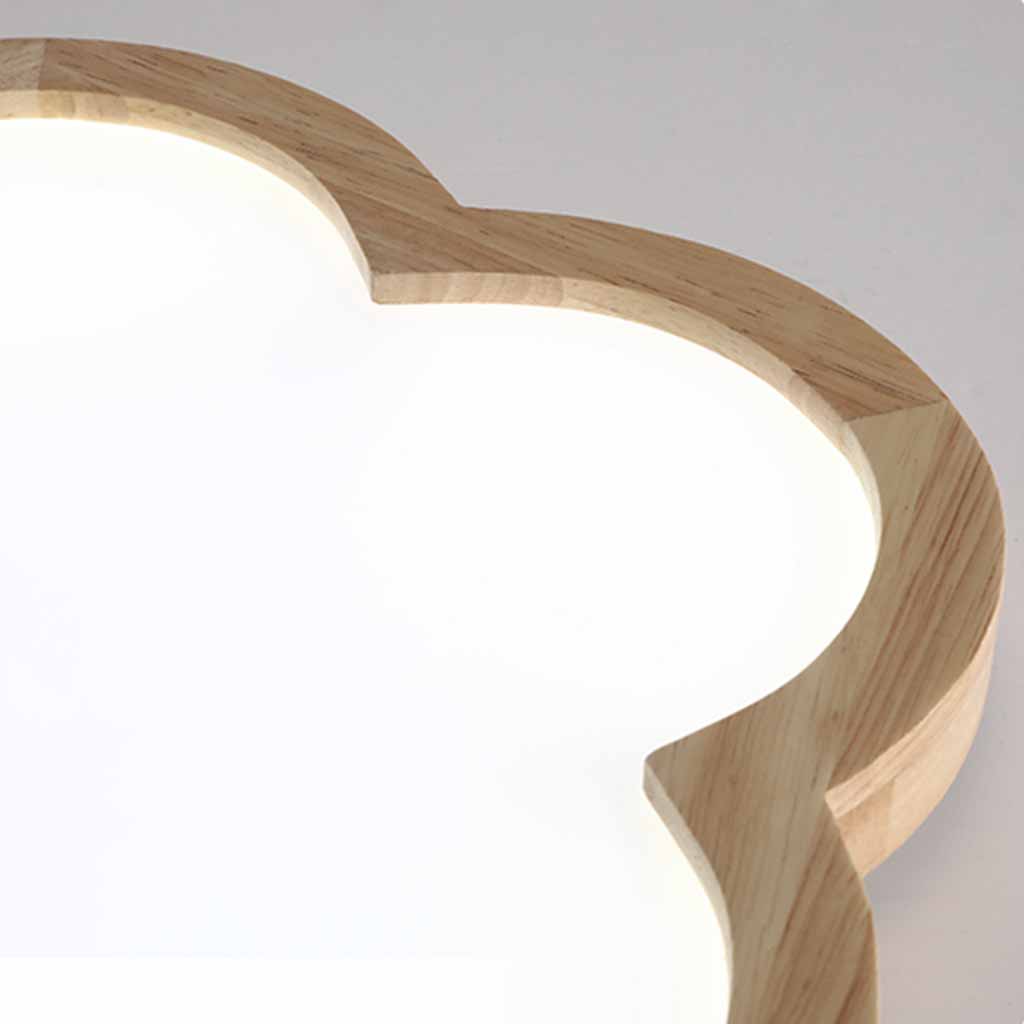 Ceiling Light Flush Mount Flower Cloud Wood Acrylic
