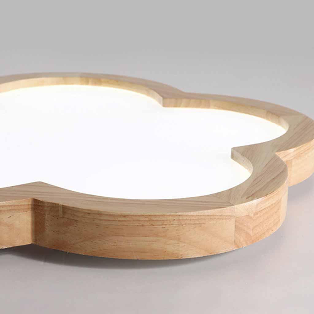 Ceiling Light Flush Mount Flower Cloud Wood Acrylic