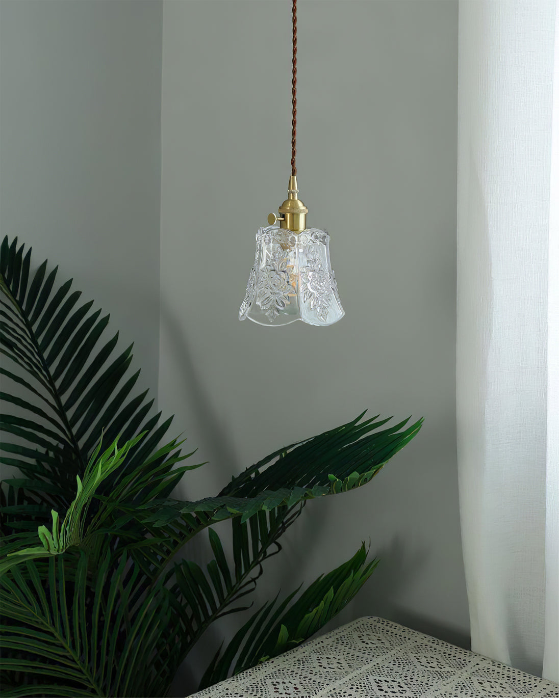 Flower Glass Pendant Lamp