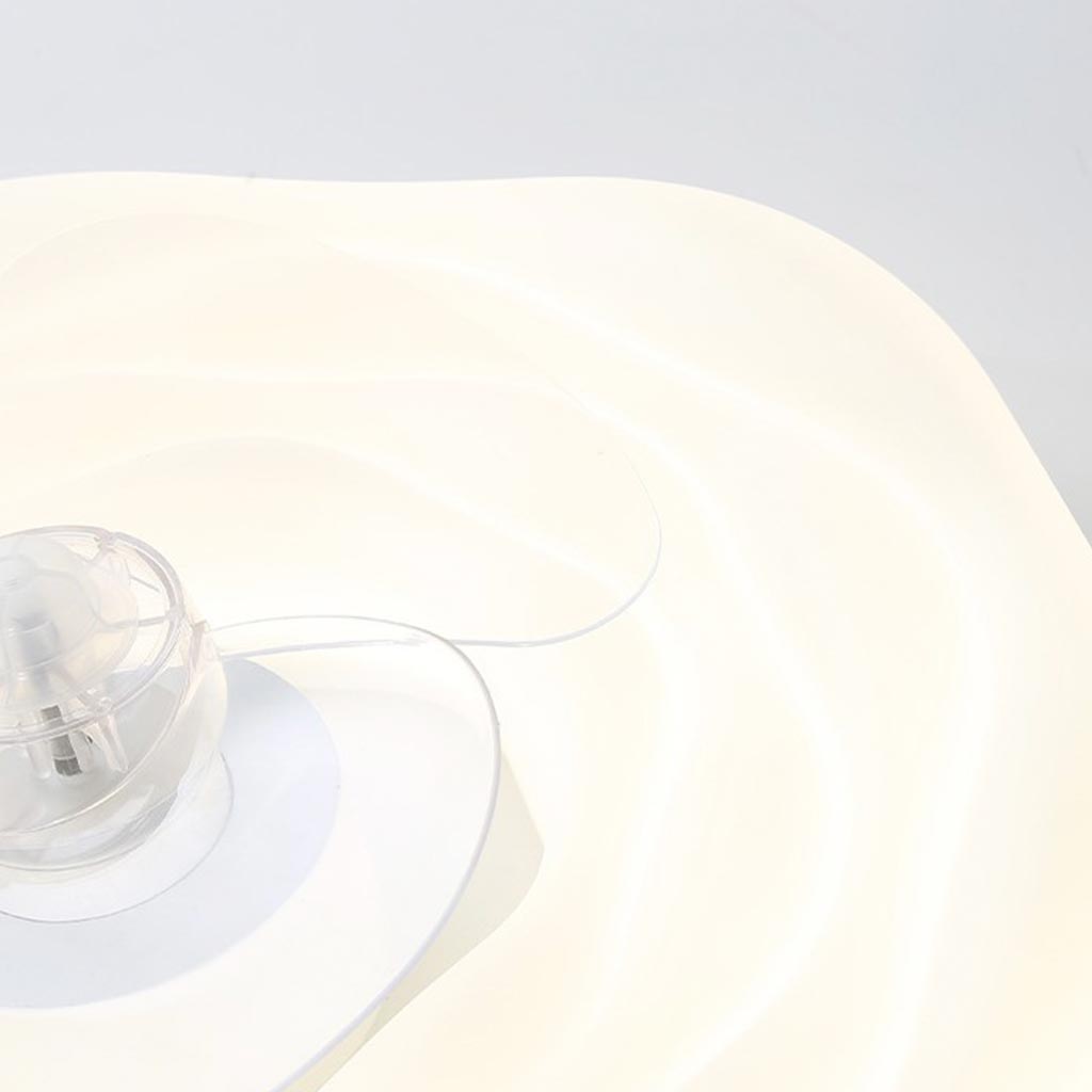 Flush Mount Ceiling Fan Light Nordic Rose, 3 Blades