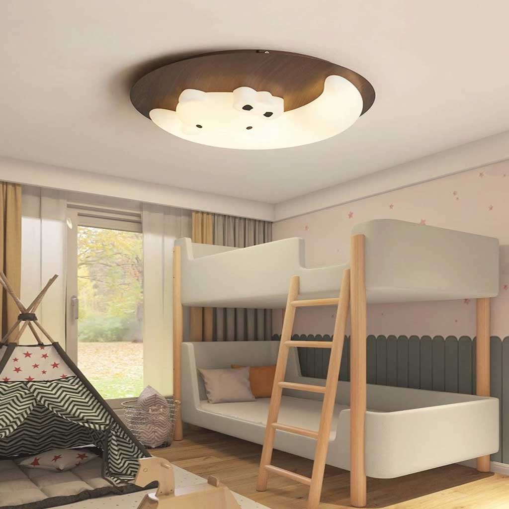Flush Mount Ceiling Light Kids Room Unique Cartoon Dimmable LED