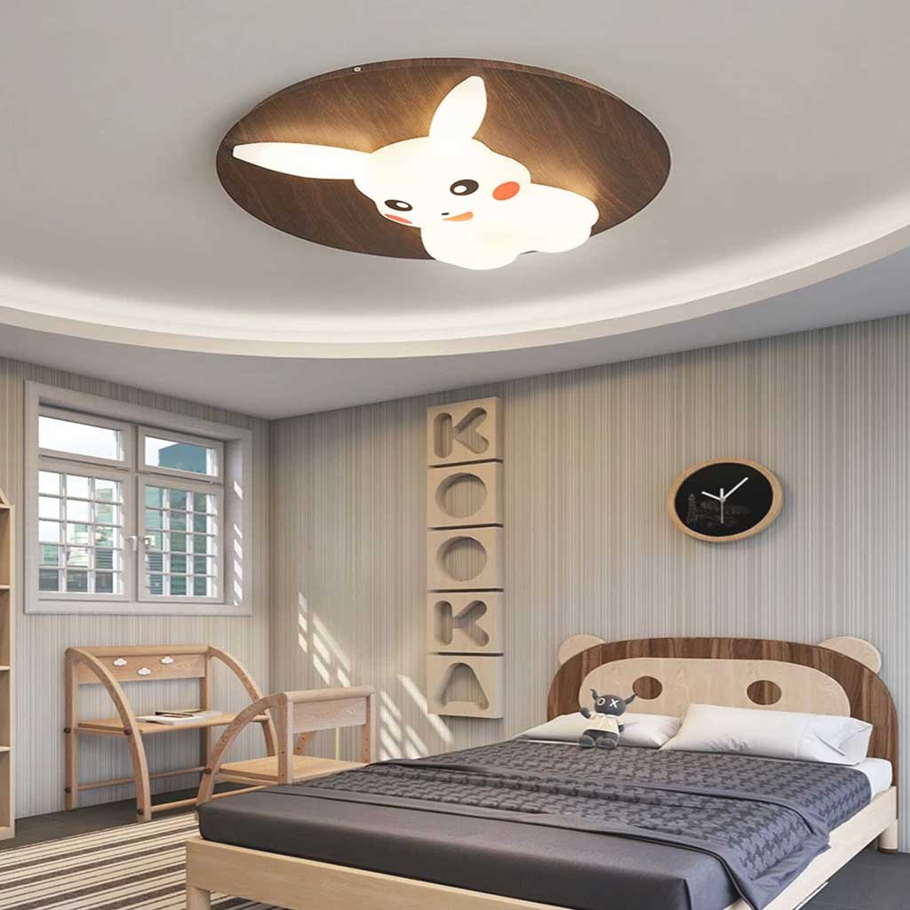 Flush Mount Ceiling Light Kids Room Unique Cartoon Dimmable LED