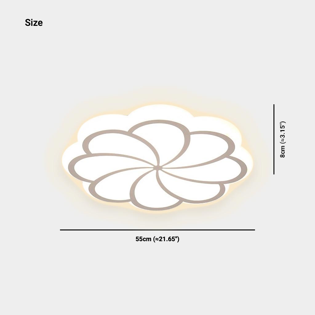 Flush Mount Ceiling Light Decorative Flower, White