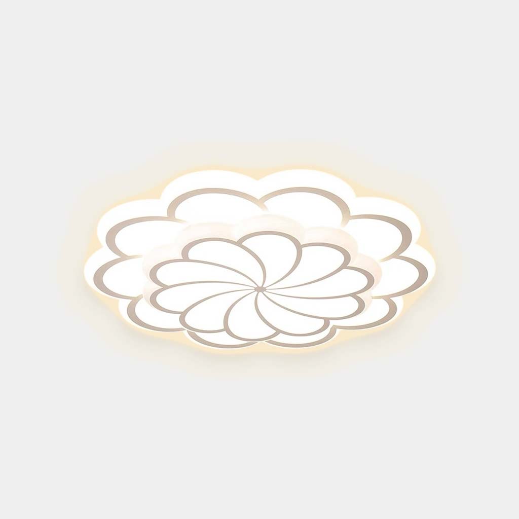 Flush Mount Ceiling Light Decorative Flower, White