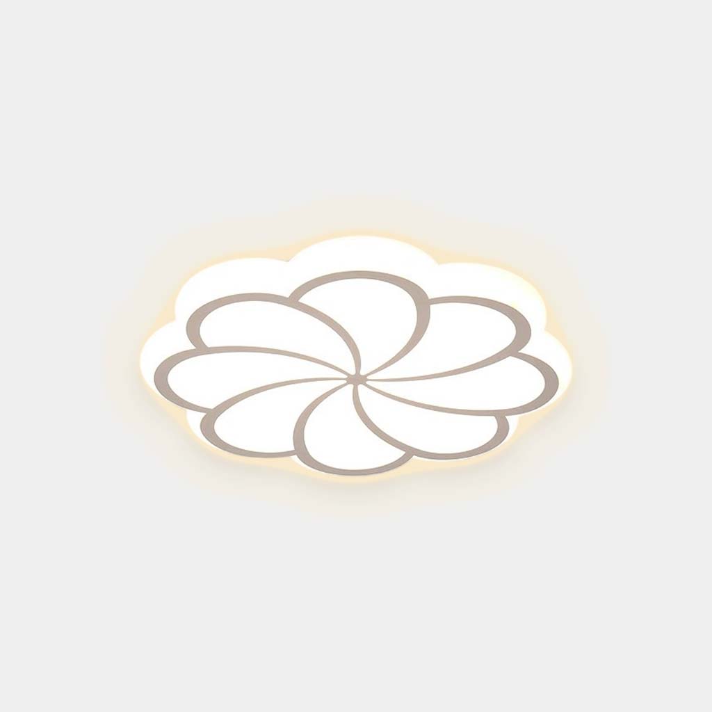 Flush Mount Ceiling Light Decorative Flower, White