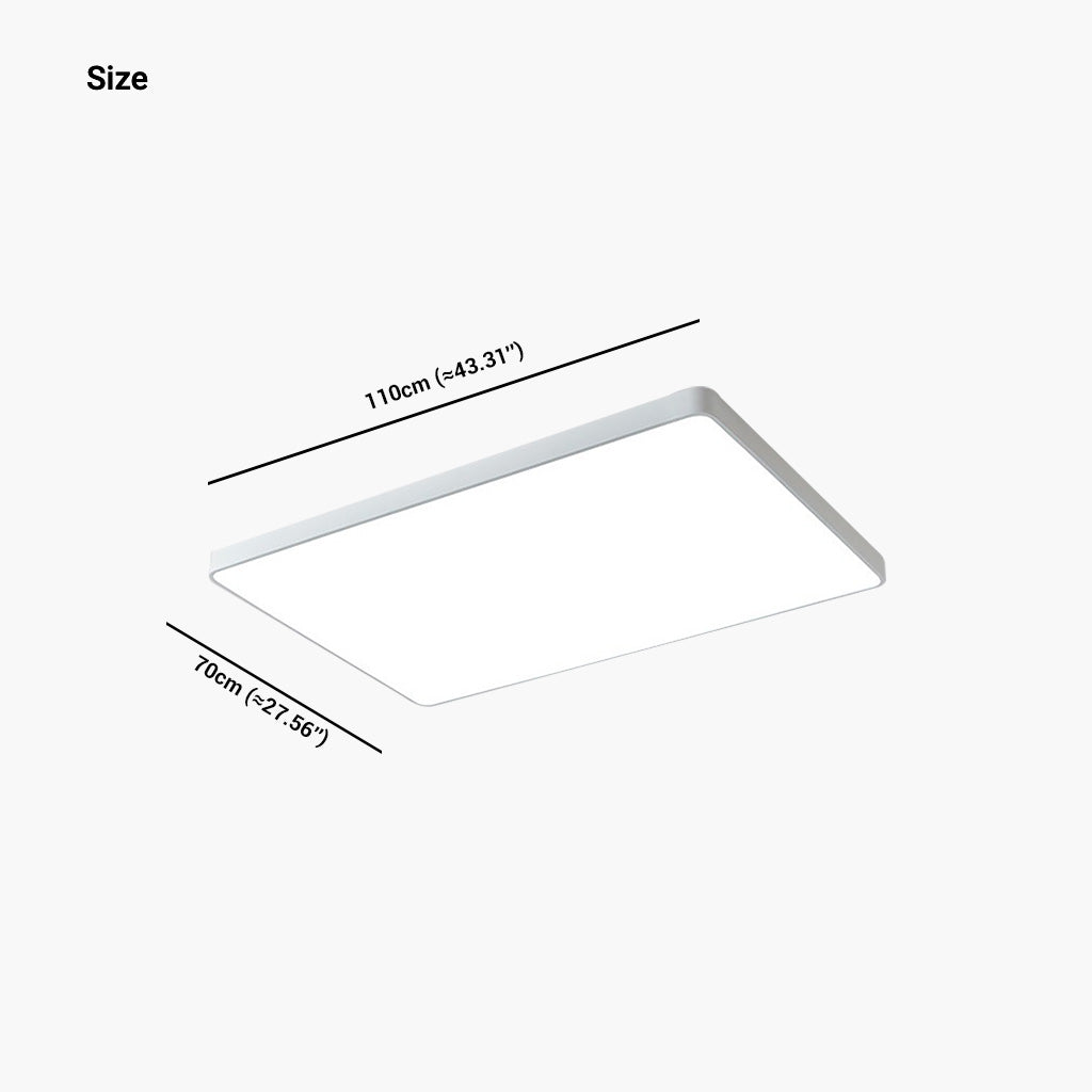 Flush Mount Ceiling Light Bright Dimmable LED Round/Square/Rectangle, White