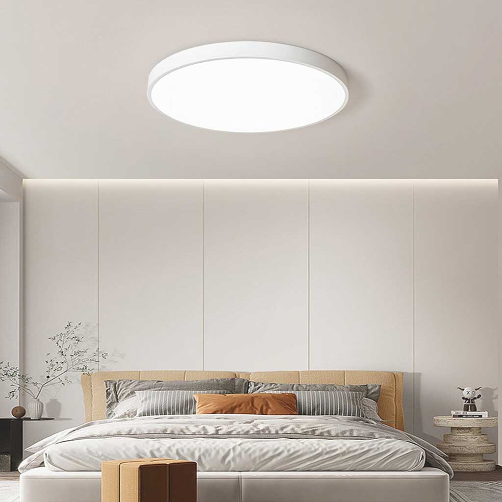 Flush Mount Ceiling Light Bright Dimmable LED Round/Square/Rectangle, White